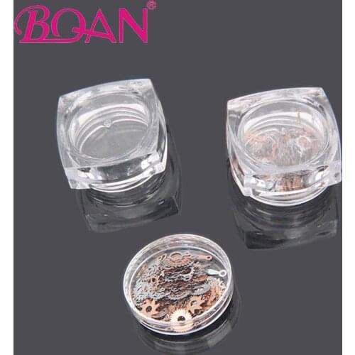 BQAN 1 Box Ultra-Thin Nail Studs 3D Nail Decoration Time Wheel Steampunk Style Gold Silver Metal Manicure DIY Accessories