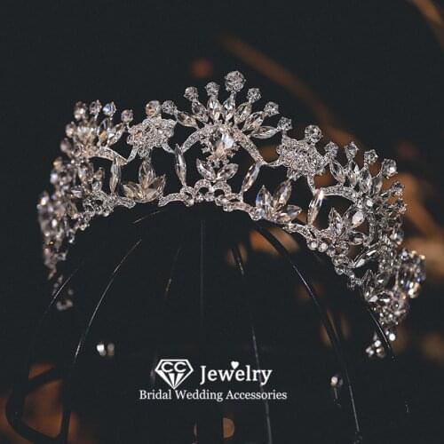 CC Crowns for Women Wedding Accessories Bridal Headdress Engagement Hair Ornaments Baroque Style Headpiece 100% Handmade AN201