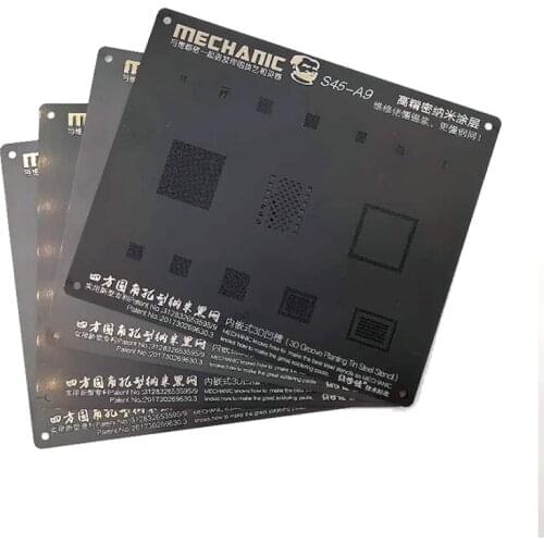 Mechanic 3D Groove Black Stencil for Phone A8 A9 A10 A11 A12 CPU NAND Baseband IC Chip BGA Reballing Tin Planting Template