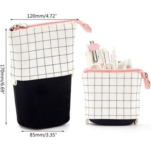 Stand Up Pencil Holder Telescopic Pencil Case Pen Box Stationery Pouch Bag Drop shipping