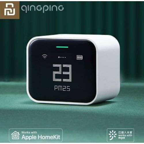 Qingping Air Detector lite Retina Touch IPS Screen Touch Operation pm2.5 Mi home APP Control Air Monitor work with apple Homekit