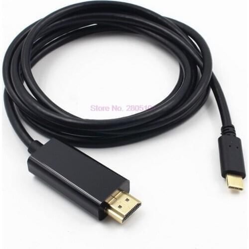 Dhl or fedex 20pcs USB-C Type C USB 3.1 to HDMI 4k 2k HDTV Cable for Galaxy S8 S8+ Plus Cell Phone USB C To HDMI Adapter Cable