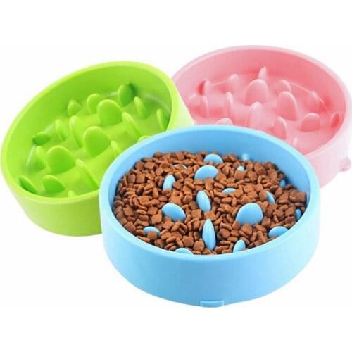 Pet Dog Feeding Food Bowls Cat Puppy Eat Slow Food Water Feeder Dish Bowl Prevent Obesity Pet Dogs Supplies