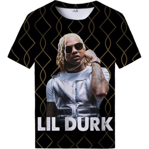 Singer Lil Durk 3D Printed T-shirt Men Women Sports Casual O-Neck Streetwear Tshirt Harajuku Trendy Hip Hop Top Tees Clothes