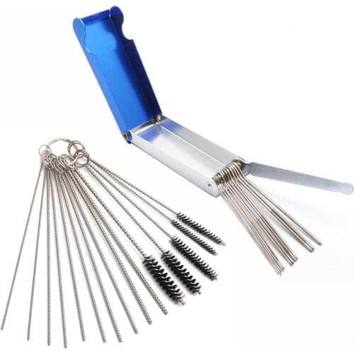 Motorcycle Car Carburetor Jets Cleaning Tool Needles Brushes Set For Carb Jet injector nozzle Spray gun Airbrush Clean tools