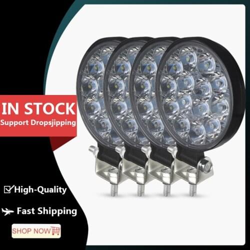 42W Square Bright LED Spotlight Work Light Car SUV Truck Driving Fog Lamp For Car Repairing Camping Hiking Backpacking