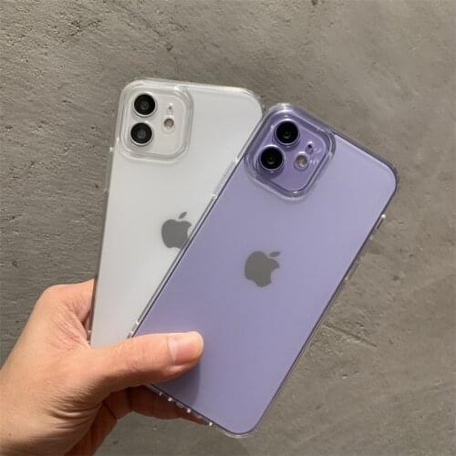Matte Transparent Phone Case For iPhone 12 11 Pro Max Mini X Xs Max Xr SE2020 Soft TPU Shockproof Cover For iPhone 12 11