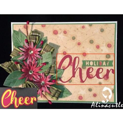 METAL CUTTING DIES cut AlinaCraft shadow outline alphabet word Cheer DIY Scrapbook paper craft card album punch knife art cutter