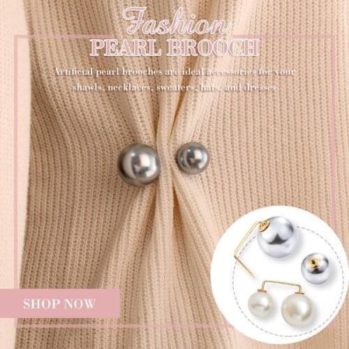 Fashion Pearl Brooch Fashion Pearl Brooch - Women Lapel Anti-Glare Safety Brooch Pins