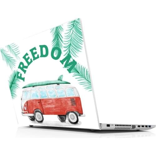 Sticker Master Vintage Caravan Freedom universal laptop skin for 13 14 15 15.6 16 17 19 "inc notebook decal for mac, dell, Acer, HP
