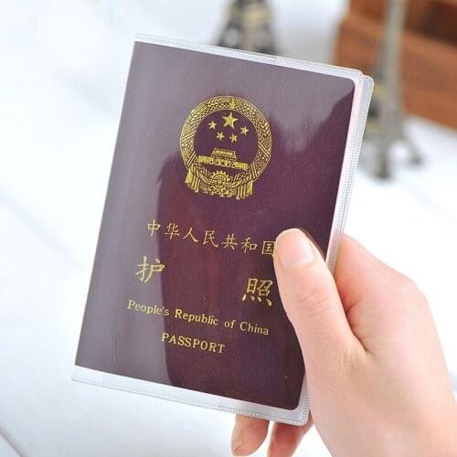 Men Women Travel Passport Holder Cover Wallet Transparent PVC Waterproof Dirt ID Card Holder Business Credit Card Holder Case