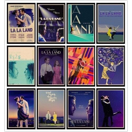 Perfect JL La La Land retro posters kraft wall paper High Quality Painting For Home Decor wall stickers AYZC01