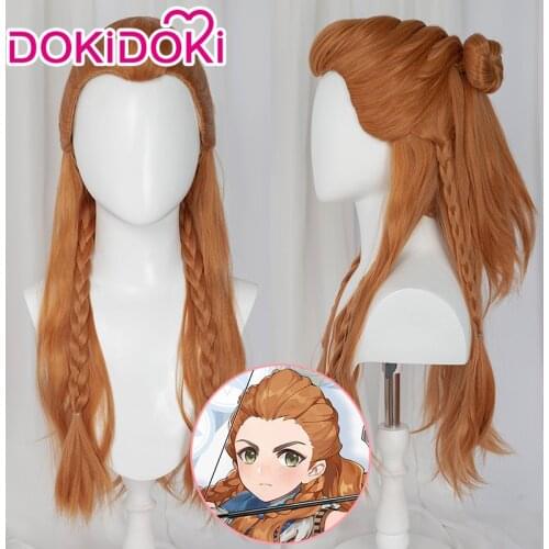 DokiDoki Game Genshin Impact X Horizon Zero Dawn Cosplay Aloy Cosplay Wig Genshin Impact Aloy Cosplay Cosplay Wig