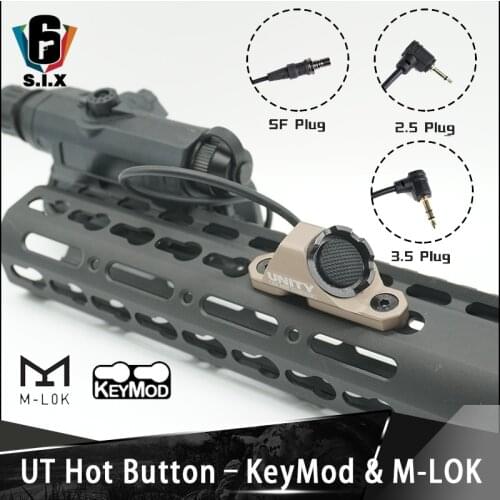 Unity Tactical Hot Button Pressure Remote Switch For M lok Keymod Rail For DBAL A2 PEQ15 M300 M600 Surefir Airsoft Flashlight