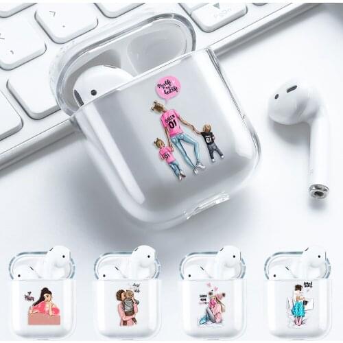 Soft TPU Case For Apple Airpods 1 2 Case Baby Women Mom Case For Air Pods Pro Clear Bluetooth Earphone Accessories Charging Box