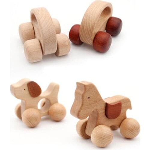 New Montessori Educational Wooden toy 3D Puzzle Wooden Animal Sensory Spinning Top Training Early Intellectual Learning Toy