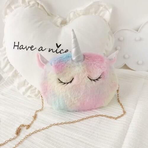 Girl Lovely Dream Series Unicorn Bag Lolita Soft Plush Toy Doll Unicorn Single Shoulder Bag for children Girls Birthday Gifts