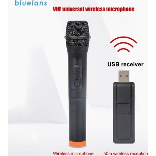 UHF 3.5mm 6.35mm Stereo Handheld Wireless Microphone Karaoke Mic with USB Receiver For Laptop PC Desktop Mic KTV Karaoke
