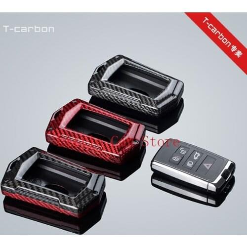 Carbon Fiber Key Fob Protective Cover Case For Land Rover Range Rover Sport Smart Keyless Fob