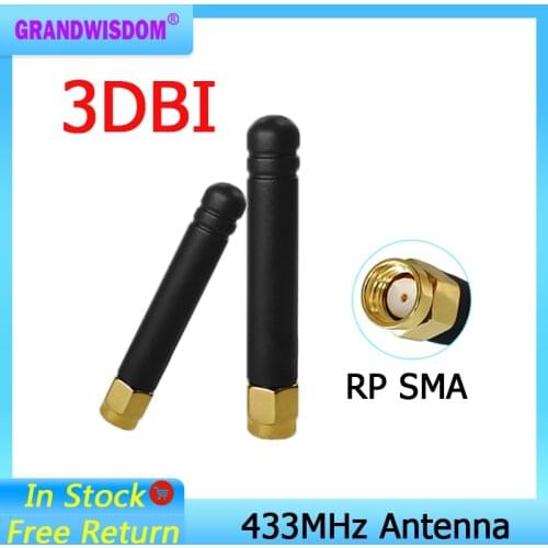 433MHz Antenna 2.5dbi RP-SMA Connector Plug 433 mhz directional antena waterproof antenne for Lorawan watermeter Gasmeter