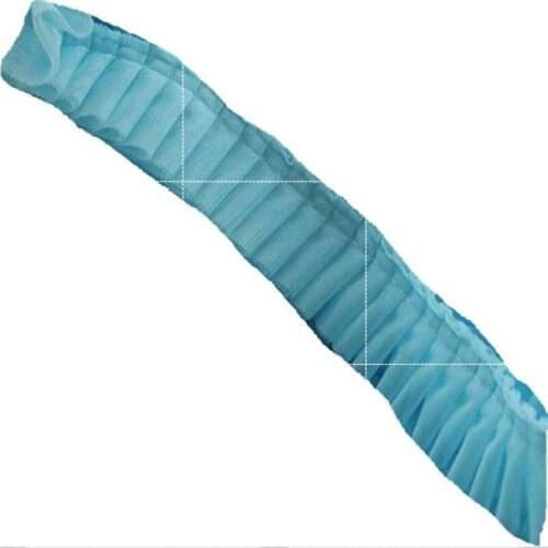 1M Pleated Mesh Lace Fabric Voile Pleated Lace 5cm Green White Black Red Cyan Colour Lace Dentelle koronka encajes QY37