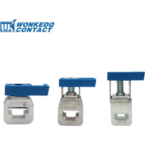 1Pc AKG16 Bus Bar Connection Screw Blue Black Yellow/Green Ground Wire Electrical Connector AKG 16 Busbar Terminal Block