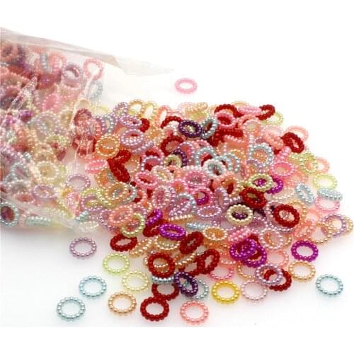 100pcs Flatback Half Round ABS Imitation Pearls Heart Star Bow Ribbon Buckle Beads for Wedding Arts Crafts Scrapbook Decoration