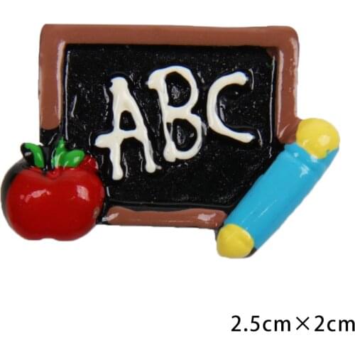 CN 10pcs/lot Back To School Hair Bows Accessories for Girls Handmade Pencil Print Hair Clips Students Hair Accessories