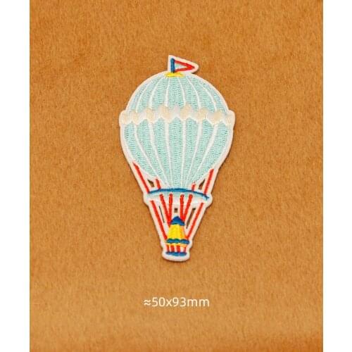 Free shipping 5pcs/lot Hot air balloon children delicate cloth sticker cowboy cartoon paste DIY hole paste cloth label patches