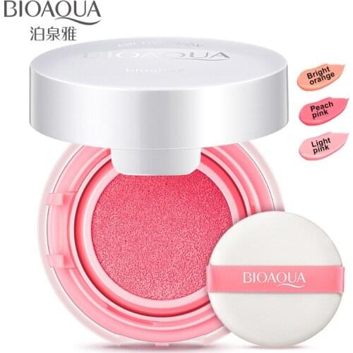 BIOAQUA Face Blusher Natural soft color Moisturizing Whitening Blusher Cream Calm Makeup Rouge Paste Natural Nude Makeup Face