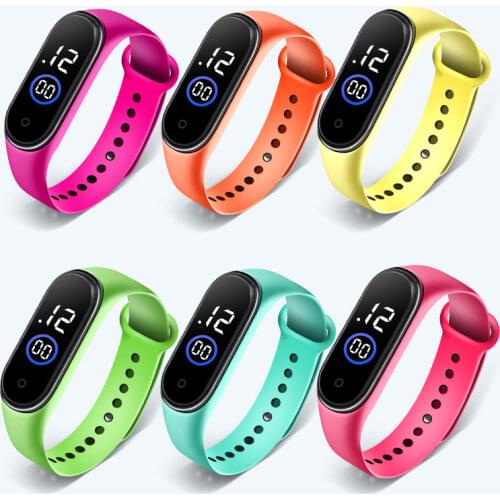 New Design Simple Rose Children Digital Watches Silicone Strap Boys Girls Electronic Watch Hot Montre Enfant 2021 50m Waterproof