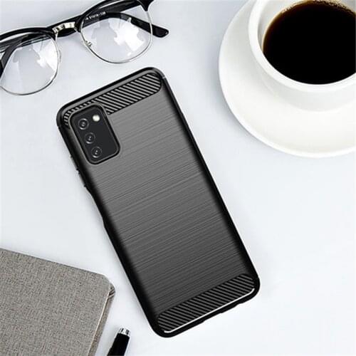 For Samsung Galaxy A03S Case Rubber Silicon Carbon Fiber Back Cover For Samsung A03S Phone Case For Samsung A03S A03 S Case 6.5"