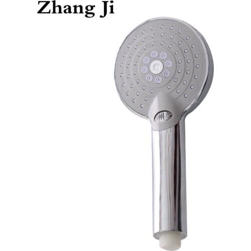 Zhang Ji Chrome Water Saving Hand Hold Showerhead Functional Plastic Electroplated Rainfall Shower Filter New SPA Shower Head