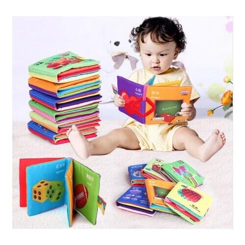 Baby Toy Teether Infant Sun Cloth Book Baby Toys 0-12 Months Early Learning & Education Animals Book For Kids Soft Baby Rattles