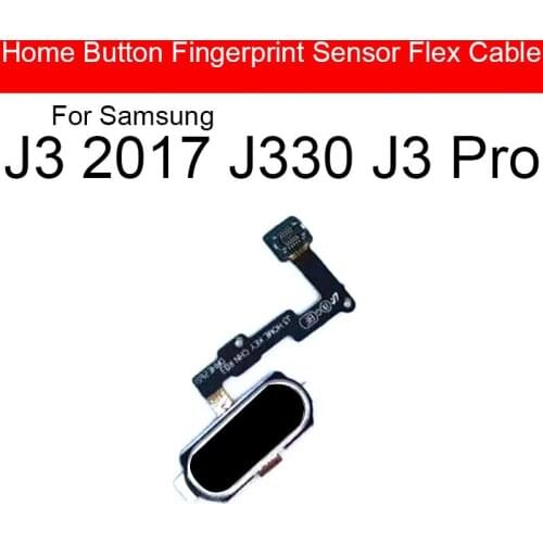 Home Button Flex Ribbon Cable Assembly For Samsung Galaxy J3 Pro 2017 J330 Home Flex Ribbon Cable Replacement Repair Parts