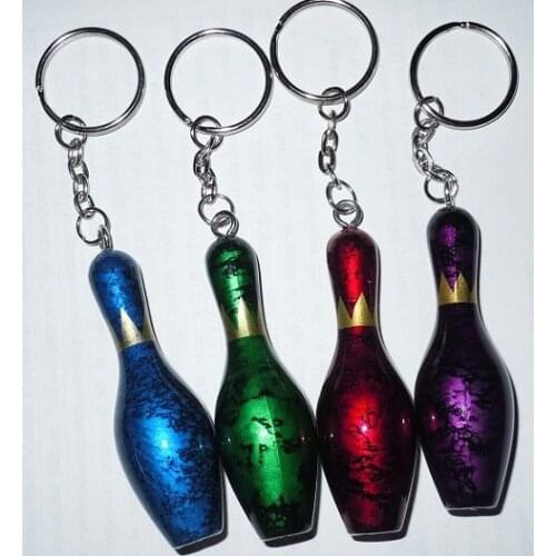 Hot sale fashional colorful tenpin bowling pin keychain