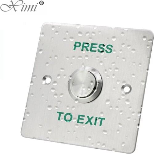 High Quality IP68 Waterproof Stainless Steel Exit Button Metal Switch For Access Control System NO/NC/COM Door Release Button
