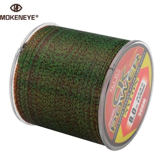500m Invisible Spoted Fishing Line Camouflage Nylon Thread Line Strong Speckle Carp Fluorocarbon Bionic Monofilament Fish Line