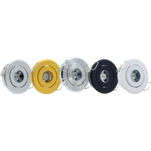 Mini Recessed led Spotlight 1W 3W COB Ceiling panels Downlight White Black Silver Gold Small Lamp AC 85-265V+Drive