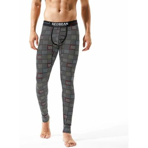 Men Thermal Underwear Sexy Tights Sleepwear Brand Winter Long Johns Cotton Pants Warm Thick Winter Clothes Men