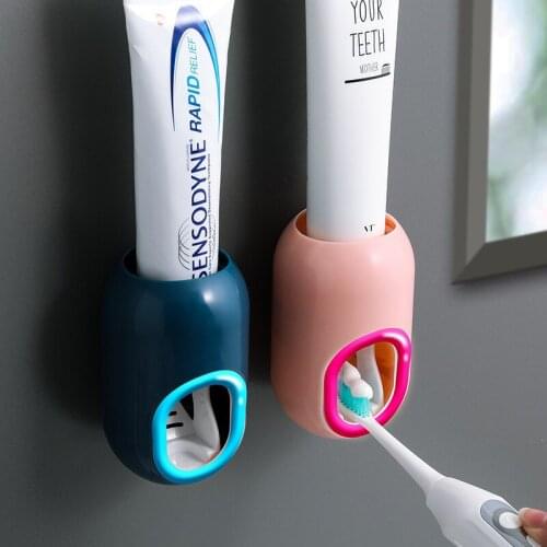 Wall Mounted Automatic Toothpaste Dispenser Toothpaste Squeezers Self-adhesive Bathroom Accessories Toothbrush Holder Tool