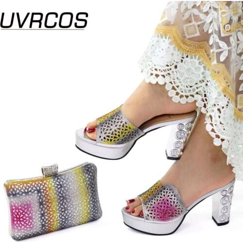 Latest Design Italian Shoes and Bags Set Light Gratis Elegant Italian Ladies Shoes and Bags To Match Set Women Comfortable