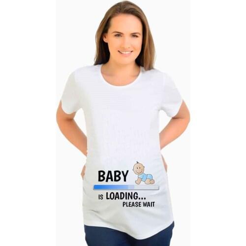 2020 New Maternity Women Clothing Summer Maternity Long Loose T-Shirt Baby Download Printed Plus Size Maternity Pregnant