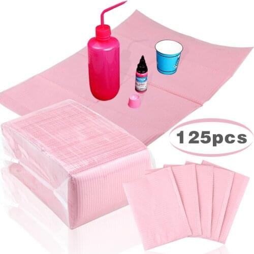 5/125Pcs Disposable Tattoo Clean Pad Table Covers Cleaning Wipes Waterproof Paper Medical Bibs Tattoo Accessories Double Layer