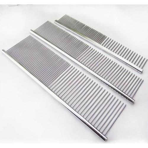 Wholesale Dual purpose Pet straight needle comb Dog grooming comb Cat removal hair combs
