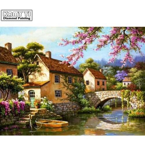 Full Square/Round Drill 5D DIY Diamond Town 3D Embroidery Cross Stitch Mosaic Rhinestone Decor HYY