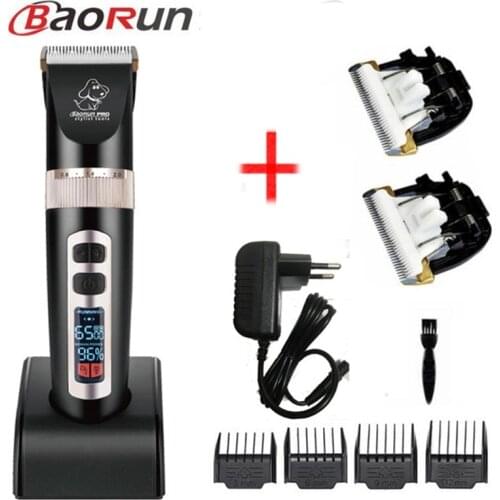 Professional Baorun P9 Dog Hair Trimmer Dog Clipper Pet Grooming Cat Animals Shavers Hair Cutters