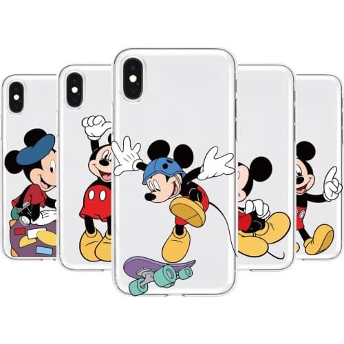 Cool Mickey Disney Mouse Anime Transparent Phone cover hull For SamSung Galaxy S 8 9 10 20 21 S30 Plus Edge E S20fe 5G Lite Ult