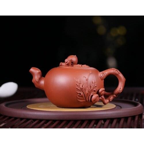 Yixing authenticity is recommended pure manual peach is the large capacity pot decals keeping the teapot tea gifts
