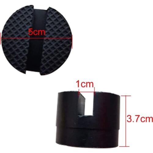 5cm 1.96inch Floor Slotted Car Rubber Jack Pad Frame Protector Adapter Auto Vehicle Weld Jacking Lifting Disk Pad Car Jack Tool
